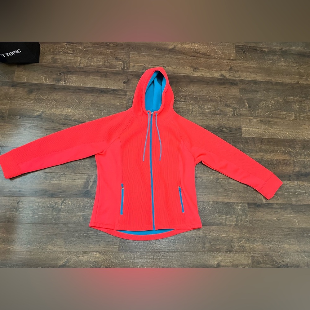 Swiss Tech Bright Pink Orange Hooded Sweater